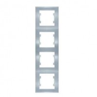 Рамка 4-м Бриллиант верт. серебр. UNIVersal 7949742