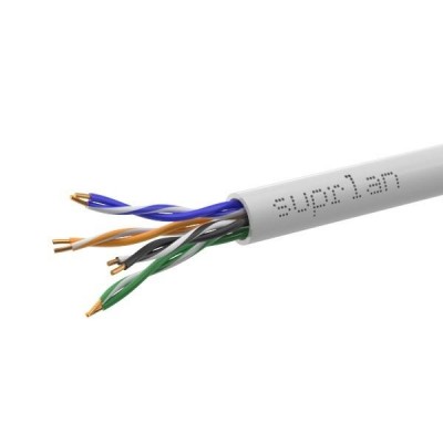 Кабель витая пара U/UTP кат.5E 4х2х24AWG solid Cu PVC In. Median 305м (м) SUPRLAN 01-0334-9 Кабель витая пара U/UTP кат.5E 4х2х24AWG solid Cu PVC In. Median 305м (м) SUPRLAN 01-0334-9
