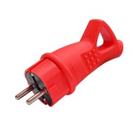 Вилка электрическая 1ф 16А 250В IP44 с заземл. с ушком каучук красн. (еврослот) UNIVersal 3071 Вилка электрическая 1ф 16А 250В IP44 с заземл. с ушком каучук красн. (еврослот) UNIVersal 3071