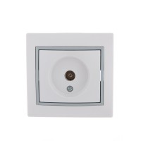 Розетка телевизионная проходная TV СП Mira бел./сер. LEZARD 701-0215-129