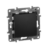 Переключатель 1-кл. СП Etika 10А IP20 250В 10AX авт. зажимы механизм антрацит IEK 672605