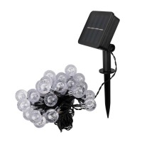Светильник светодиодный садовый SLR-G05-30W гирлянда шарики холод. бел. на солнечн. батарее ФАZА 5033351