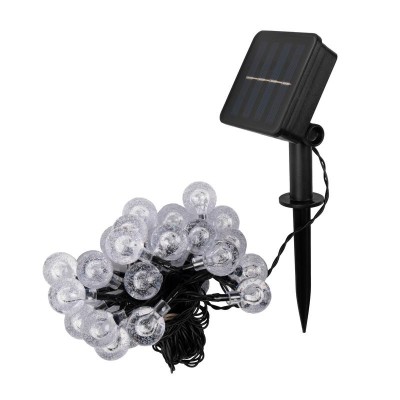 Светильник светодиодный садовый SLR-G05-30W гирлянда шарики холод. бел. на солнечн. батарее ФАZА 5033351