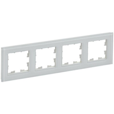 Рамка 4-м BRITE РУ-4-2-БрБ стекло бел. IEK BR-M42-G-K01