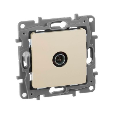 Розетка телевизионная TV СП Etika 2дБ 0-2400МГц с топологией "звезда" механизм сл. кость IEK 672351 Розетка телевизионная TV СП Etika 2дБ 0-2400МГц с топологией "звезда" механизм сл. кость IEK 672351