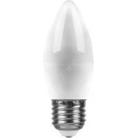Лампа светодиодная LED 9вт Е27 теплый матовая свеча