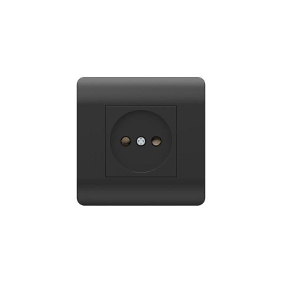 Розетка NEW3-E 16А без заземл. защ. шторки черн. CHINT 431486 Розетка NEW3-E 16А без заземл. защ. шторки черн. CHINT 431486