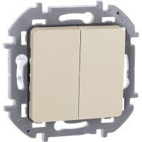 Выключатель 2-кл. Inspiria 10А IP20 250В 10AX механизм сл. кость IEK 673621