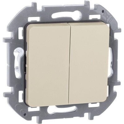Выключатель 2-кл. Inspiria 10А IP20 250В 10AX механизм сл. кость IEK 673621