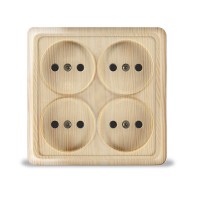 Розетка 4-м ОП Олимп 16А IP20 квадрат. без заземл. сосна UNIVersal 1176 Розетка 4-м ОП Олимп 16А IP20 квадрат. без заземл. сосна UNIVersal 1176