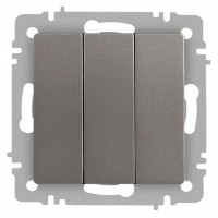 Выключатель 3-кл. СП Accent 6-106-09 10А IP20 250В AL/CU титан Intro Б0063549 Выключатель 3-кл. СП Accent 6-106-09 10А IP20 250В AL/CU титан Intro Б0063549