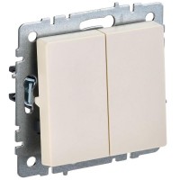 Выключатель проходной 2-кл. СП BRITE ВС10-2-6-БрКр 10А механизм беж. IEK BR-V22-0-10-K10 Выключатель проходной 2-кл. СП BRITE ВС10-2-6-БрКр 10А механизм беж. IEK BR-V22-0-10-K10