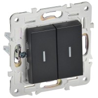 Выключатель проходной 2-кл. SKANDY 10А SK-V10Bl с индикацией черн. IEK SK-V22-1-10-K02 Выключатель проходной 2-кл. SKANDY 10А SK-V10Bl с индикацией черн. IEK SK-V22-1-10-K02