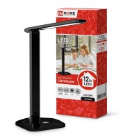 Светильник светодиодный настольный ССО 08Ч 12Вт 3000-6500К 600лм сенсор-диммер с адаптером черн. IN HOME 4690612036564 Светильник светодиодный настольный ССО 08Ч 12Вт 3000-6500К 600лм сенсор-диммер с адаптером черн. IN HOME 4690612036564