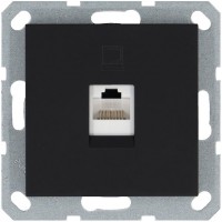 Розетка компьютерная 1-м RJ45 IP20 кат. 5E механизм черн. матов. soft touch Jasmart G6105PB Розетка компьютерная 1-м RJ45 IP20 кат. 5E механизм черн. матов. soft touch Jasmart G6105PB