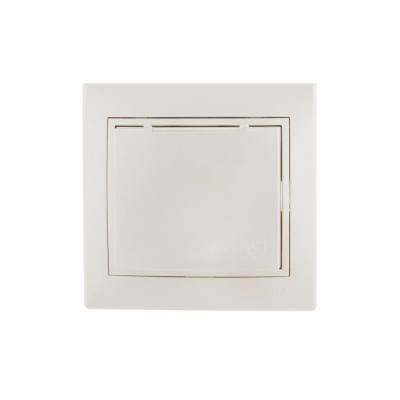 Розетка 1-м СП Mira 16А IP20 с заземл. с защ. крышкой со вставкой керамика жемчуж./бел. перламутр. LEZARD 701-3030-123