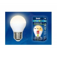 Лампа светодиодная LED-G45-6W/WW/E27/FR/MB PLM11WH Multibright 6Вт шар матовая 3000К тепл. бел. E27 100-50-10 (упак. картон) Uniel UL-00002377