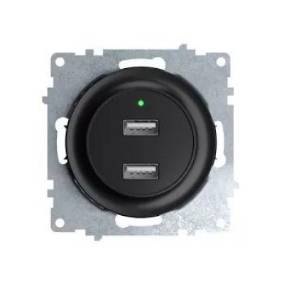 Розетка USB 2-м СП Florence 16А IP20 с подсветкой механизм черн. (1E10351303) OneKeyElectro 2260092 Розетка USB 2-м СП Florence 16А IP20 с подсветкой механизм черн. (1E10351303) OneKeyElectro 2260092