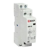 Контактор модульный КМ 25А 2NО (1 мод.) EKF km-1-25-20 Контактор модульный КМ 25А 2NО (1 мод.) EKF km-1-25-20