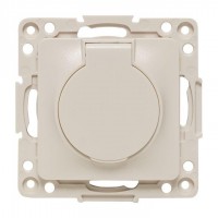 Розетка 1-м СП Стокгольм 16А IP44 с заземл. защ. шторки с крышкой механизм бел. PROxima EKF EYR16-028-10-44