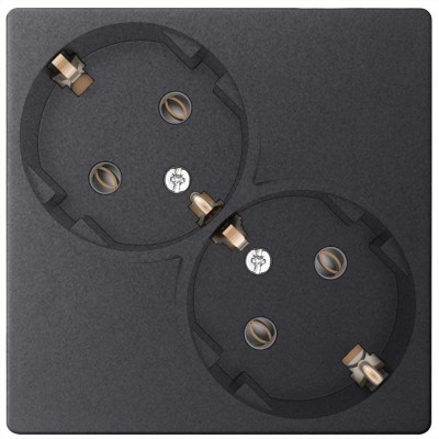 Розетка 2-м СП Simon 24 16А IP20 2х2P+E Schuko без защ. шторок механизм графит Simon 2450459-038 Розетка 2-м СП Simon 24 16А IP20 2х2P+E Schuko без защ. шторок механизм графит Simon 2450459-038