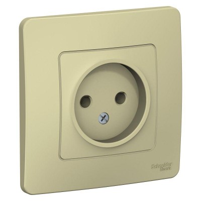 Розетка 1-м СП Blanca 16А IP20 250В без заземл. без защ. шторок беж. SE BLNRS000017 Розетка 1-м СП Blanca 16А IP20 250В без заземл. без защ. шторок беж. SE BLNRS000017