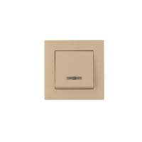 Выключатель 1-клав. с подсветкой Karea RIZZ крем Makel 88010021 Выключатель 1-клав. с подсветкой Karea RIZZ крем Makel 88010021