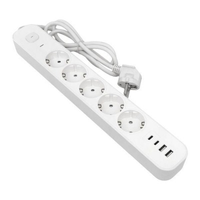 Удлинитель 5х5м IP20 2USB 2.4А+2type-C LUX 1.5кв.мм EKF UBA-LUX-505-TC