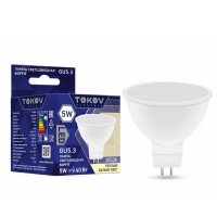 Лампа светодиодная 5Вт Soffit 3000К GU5.3 176-264В TOKOV ELECTRIC TKE-MR16-GU5.3-5-3K Лампа светодиодная 5Вт Soffit 3000К GU5.3 176-264В TOKOV ELECTRIC TKE-MR16-GU5.3-5-3K