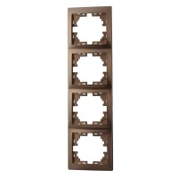 Рамка 4-м Mira вертикал. свет. корич. LEZARD 701-3100-154