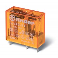 Реле миниатюрное универсальное электромеханич. монтаж на печатную плату или в розетку выводы с шагом 5мм 1CO 10А AgNi 36В DC влагозащ. RTIII высокая температура (+125град.C) FINDER 405190360003