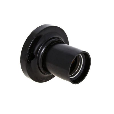 Патрон потолочный E27 прямой карболит. черн. EKF LHC-E27-sc-s Патрон потолочный E27 прямой карболит. черн. EKF LHC-E27-sc-s