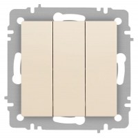 Выключатель 3-кл. СП Accent 6-106-02 10А IP20 250В AL/CU сл.кость Intro Б0063534