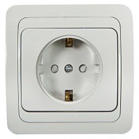 Розетка 1-м CLASSICO защ. шторки с заземл. 2028x бел. ASD / IN HOME 4690612000978 Розетка 1-м CLASSICO защ. шторки с заземл. 2028x бел. ASD / IN HOME 4690612000978