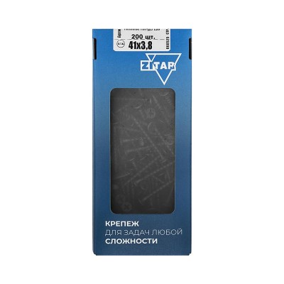 Саморез гипсокартон-дерево 3.8х41 (коробка) (уп.200шт) Tech-Krep/Zitar 102123