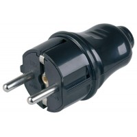 Вилка прямая ВПп10-02-Ст разборная с заземл. контактом 16А черн. IEK EVP10-16-01-K02 Вилка прямая ВПп10-02-Ст разборная с заземл. контактом 16А черн. IEK EVP10-16-01-K02