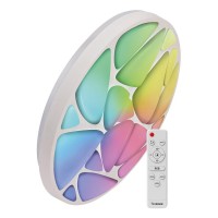 Светильник светодиодный PREMIUM SHELL RGB 75Вт 230В 3000-6500К 6000лм IP40 500х80мм настенно-потолочныйуправляемый с пультом ДУ с RGB подсветкой КОСМОС KSShelRGB75W