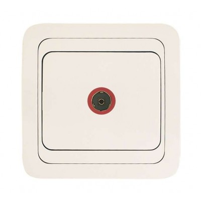 Розетка телевизионная TV 1-м СП Mimoza 16А IP20 бел./бел. Makel 12007 Розетка телевизионная TV 1-м СП Mimoza 16А IP20 бел./бел. Makel 12007