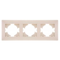 Рамка 3-м Bravo беж. GUSI С1030-003