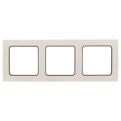 Рамка 3-м Стокгольм бел. с линией цвета черн. PROxima EKF EZM-G-304-20