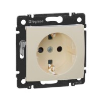 Розетка 1-м СП Valena 16А IP21 230/250В 2P+E с заземл. защ. шторки на винтах механизм сл. кость IEK 774321