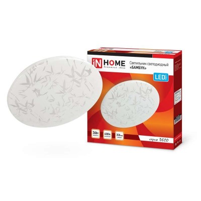 Светильник светодиодный DECO БАМБУК 36Вт 4000К 3240лм 230В 380х55мм IN HOME 4690612025049