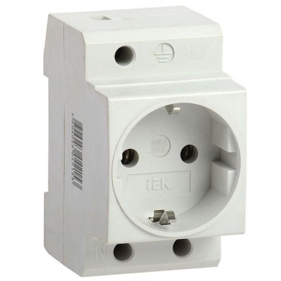 Розетка силовая РАр10-3-ОП с заземл. на DIN-рейку KARAT IEK MRD10-16 Розетка силовая РАр10-3-ОП с заземл. на DIN-рейку KARAT IEK MRD10-16