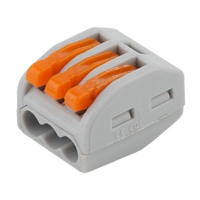 Клемма строительно-монтажная СМК 413 NO-222-23 3-проводная 0.08-2.5кв.мм с рычагом (уп.2шт) Эра Б0033397 Клемма строительно-монтажная СМК 413 NO-222-23 3-проводная 0.08-2.5кв.мм с рычагом (уп.2шт) Эра Б0033397