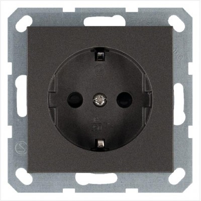 Розетка 1-м Shuko 16А IP20 с заземл. защ. шторки механизм мокко Jasmart G5501Z Розетка 1-м Shuko 16А IP20 с заземл. защ. шторки механизм мокко Jasmart G5501Z