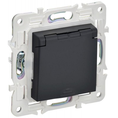 Розетка 1-м SKANDY 16А IP44 с заземл. защ. шторки с крышкой SK-R11G графит IEK SK-R16-16-44-K53 Розетка 1-м SKANDY 16А IP44 с заземл. защ. шторки с крышкой SK-R11G графит IEK SK-R16-16-44-K53