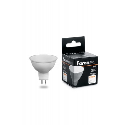 Лампа светодиодная LED 8вт 230в GU5.3 дневной Feron.PRO