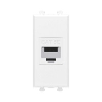 Розетка компьютерная 1мод. Avanti "Белое облако" RJ45 кат.5E без шторок модульная механизм DKC 4400661