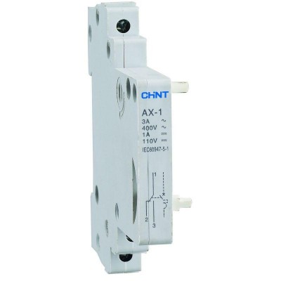 Контакт вспомогательный AX-1 для DZ158 (R) CHINT 158999 Контакт вспомогательный AX-1 для DZ158 (R) CHINT 158999