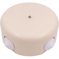 Коробка распределительная 110мм (4 кабельных ввода в комплекте) пластик песочн. зол. Bironi B1-522-24-K Коробка распределительная 110мм (4 кабельных ввода в комплекте) пластик песочн. зол. Bironi B1-522-24-K